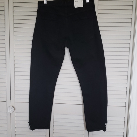 AGOLDE Toni Mid Rise Straight Jeans, Black, Sz 29 - Picture 10 of 13